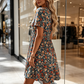👗🌸Women's Summer Floral V-Neck Short Sleeve Dress
