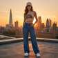 🔥While Supplies Last 40% OFF!🎉 High-Waist Denim Cargo Wide-Leg Pants