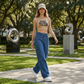🔥While Supplies Last 40% OFF!🎉 High-Waist Denim Cargo Wide-Leg Pants