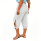 📢📢40% OFF !! ⏰Women's Casual Elastic Waistband Capri Pants