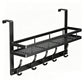 ✨ Over-Door Hooks & Storage Basket – Heavy-Duty Carbon Steel Holds 50 lbs, Tool-Free Snap-On Installation & Detachable Basket – Space-Saving Organizer for Towels, Coats & Bags 🧺