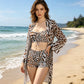 🌸3-Piece Animal Print Swimsuit Set with Cover-up
