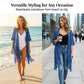 🌊 70% OFF NOW!✨ Women's Open-Front Knit Cover-Up with Tassel Fringe – Bohemian & Lightweight – Beach Essential 🌴