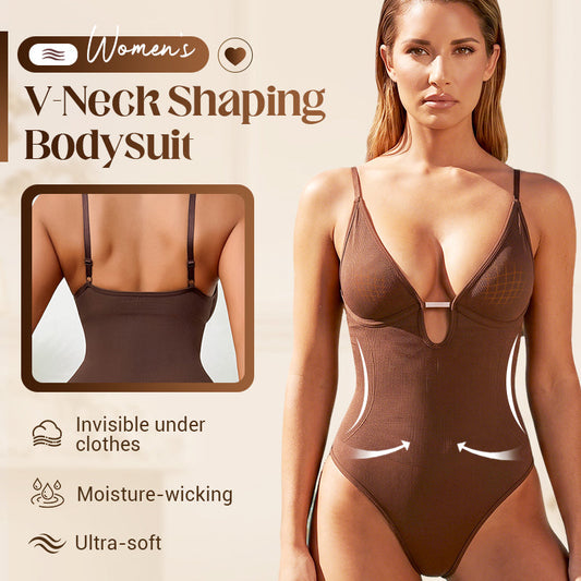 📢📢50% OFF !! ⏰ Women's V-Neck Waist Shaping Bodysuit – Smooth, Supportive, Versatile 💫