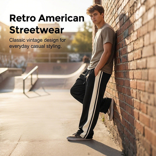 📢📢30% OFF !! ⏰ Men's Loose Fit Track Trousers – Adjustable, Breathable, Versatile 👖