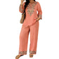 👚 50% OFF NOW! ⏳ Women's Long Sleeve Blouse & Wide-Leg Trousers Set – Flowy, elegant & lightweight – perfect for work, brunch or travel – chic 2-piece style 🌸