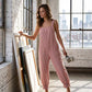 📢📢50% OFF !! ⏰Women's Casual Striped Spaghetti Strap Jumpsuit