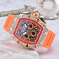 ⌚Men's Luxury barrel-shaped watch Rhinestone Embellished Watch