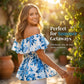 🌸Women's Plus Size Printed Off-Shoulder Ruffle Cami Top✨