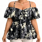 🌸Women's Plus Size Printed Off-Shoulder Ruffle Cami Top✨