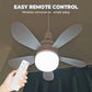 2-in-1 Remote-Controlled Ceiling Fan with LED Light – Energy-Efficient, Quiet Motor & Perfect for Home Comfort 🏠