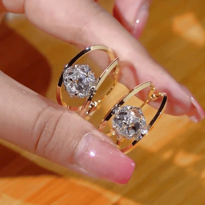 💎 BUY 2 GET 1 FREE! ⏳ Double Hoop Sparkling Zirconia Ball Earrings – Elegant & lightweight – Perfect for daily wear or gifting – adds subtle sparkle to any outfit ✨