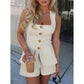 🌸 50% OFF NOW! 🌸Elegant Square Neck Vest & Shorts Set