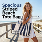 🌸 50% OFF NOW! 🌸Classic Vertical Stripe Beach & Shopping Tote