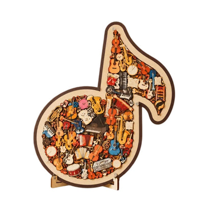📢📢40% OFF !! ⏰Wooden Musical Note Jigsaw Puzzle🎶🧩