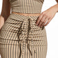 👚 50% OFF NOW! 🌸Elegant Asymmetrical Crop Top and High-Waist Skirt Set