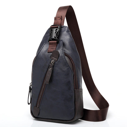 🔥50% OFF✨Men's Lightweight PU Leather Chest Bag