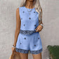👗 LIMITED-TIME 50% OFF! ✨Women's Bohemian Print Sleeveless Top & Shorts Set