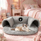 🐱 40% OFF NOW! 🛏️ Plush 2-in-1 Cat Tunnel Bed – Collapsible, scratch-resistant & cozy – combines hideaway tunnel with soft sleeping pad – perfect for play, rest & pouncing 🐾