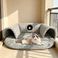 🐱 40% OFF NOW! 🛏️ Plush 2-in-1 Cat Tunnel Bed – Collapsible, scratch-resistant & cozy – combines hideaway tunnel with soft sleeping pad – perfect for play, rest & pouncing 🐾