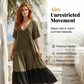 🔥👚 50% OFF!Women's Elegant Bohemian Maxi Dress | Modest V-Neck Tiered Skirt Lightweight Holiday Tunic for Mature Ladies