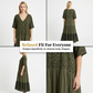 🔥👚 50% OFF!Women's Elegant Bohemian Maxi Dress | Modest V-Neck Tiered Skirt Lightweight Holiday Tunic for Mature Ladies