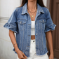 📢Mid-Season Sale: 50% off – limited time ⏰Women's Summer Ruffled Sleeve Denim Jacket