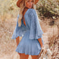 🌸 40% OFF NOW! 🌸Women's Lace Crochet Romper Dress with Built-in Shorts