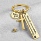 ⏳Time-Limited Special buy 1 get 1 free！⏰Stainless Steel Cross Keychain – ‘Drive Safe’ Blessing❤️🙏