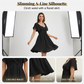 📢📢50% OFF !! ⏰Women's Elegant Twist-Front A-Line Mini Dress | Breathable Textured Summer Dress with Flutter Sleeves