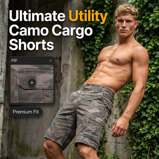 👖 50% OFF NOW! 🧵Men's Multi-Pocket Camo Cargo Shorts