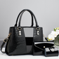 👜Women's Crocodile Pattern Handbag 3-Piece Set