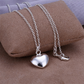 🌸 50% OFF NOW! 🌸Silver Plated Chubby Heart Pendant Necklace