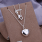 🌸 50% OFF NOW! 🌸Silver Plated Chubby Heart Pendant Necklace