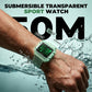 ⌚ Water Resistant Transparent Digital Watch — Clear Retro Design, Stopwatch & Alarm 🌊