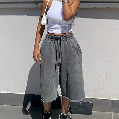 🔥👖 50% OFF! Wide Leg Denim Shorts – drawstring waist, loose fit, lightweight – ideal for beach, city & everyday wear. 💨🌸