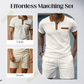 🥳2026 HOT SALE🥳💞Summer Casual Waffle Knit 2-Piece Set for Men