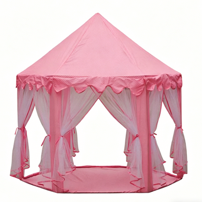 Children's Hexagonal Castle Tent with Mesh Curtains