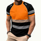 😎Men’s Fluorescent Color Block Athletic Shirt Outdoor Safety Tee