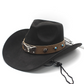 📢📢50% OFF !! ⏰Unisex Suede Cowboy Hat with Vintage Bull Band and Wind Rope