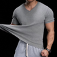 👕 LIMITED-TIME 50% OFF! ✨ Breathable V-Neck Knit Tee – Textured Finish, Athletic Fit, Gym to Street 🏋️