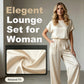 🔥50% OFF | Women's Elegant Top & Wide-Leg Pant Set – Breathable Cool Fabric, Wear At Home & Out!