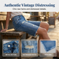 👖 LIMITED-TIME 50% OFF! ✨ Women's Casual Distressed Denim Bermuda Shorts – 4-Way Stretch, Raw Hem, Vintage Vibes 🌿