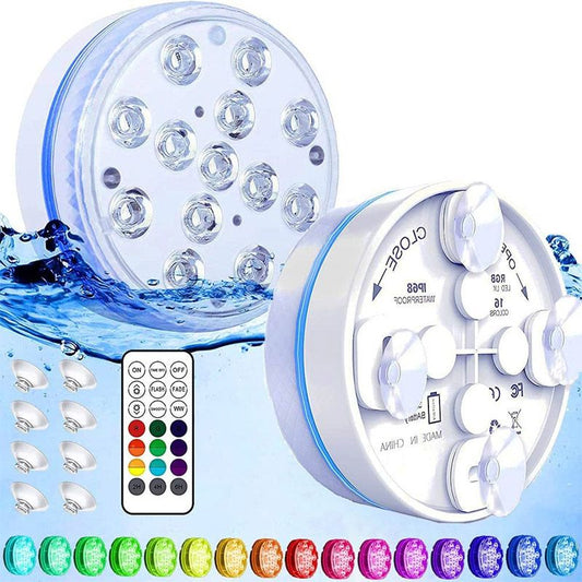 🌀🌊Submersible LED Pool Lights (RF Remote Control)