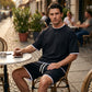 🎉 LIMITED TIME 66% OFF! 👕 Men's Waffle Knit T-Shirt & Shorts Set – Cooling Sensation Fabric & Relaxed Fit Design 💙