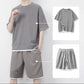 🎉 LIMITED TIME 66% OFF! 👕 Men's Waffle Knit T-Shirt & Shorts Set – Cooling Sensation Fabric & Relaxed Fit Design 💙