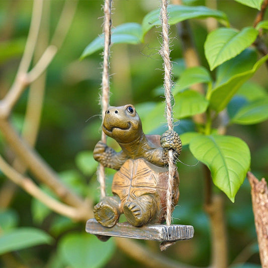 🌈🌞Whimsical Turtle Swing Decor