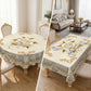 🌹✨  Waterproof Gold Rose Tablecloth – Elegant Embossed Effect, Stain-Resistant Finish & Easy-Clean Design 🏡