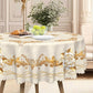 🌹✨  Waterproof Gold Rose Tablecloth – Elegant Embossed Effect, Stain-Resistant Finish & Easy-Clean Design 🏡