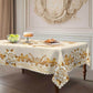 🌹✨  Waterproof Gold Rose Tablecloth – Elegant Embossed Effect, Stain-Resistant Finish & Easy-Clean Design 🏡